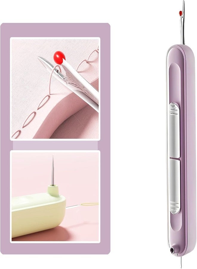 Jasol 2 in 1 Automatic Threader & Seam Ripper Dual Head Retractable Needle Threader Stainless Steel Stitch Remover Sewing Needle for Hand Sewing,Embroidery,and Crafts - Image 1